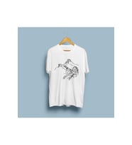 Oversize Çin Seddi Çizim Baskılı Unisex T-shirt