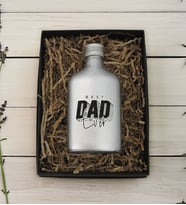 BK Gift Hediye Kutulu Kişiye Özel İsimli Baba Temalı Gümüş Tasarım Cam Şişede 200 ml Kolonya-1, Babaya Hediye, Babalar Günü Hediyeleri, Hediyelik Baskılı Kolonya