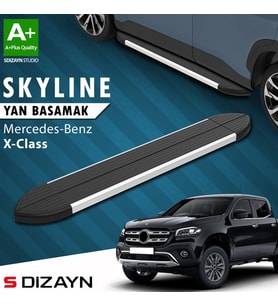 S-Dizayn Mercedes X-Class Skyline Aluminyum Yan Basamak 203 Cm 2018-2020 A+ Kalite