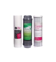 Açık Kasa Su Arıtma Filtresi 3 Lü Set 10" inch 3 Ön Kömür Granül Aktif Karbon Supun Filtre Esli