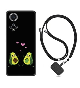 Huawei Nova Y70 Y90 Nova 9 SE  Kılıf Boyun Askılı Silikon Aşık Avokadolar 1642