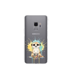 Samsung Galaxy S9 ile Uyumlu Splash Mirket Tasarımlı Şeffaf Silikon Kılıf