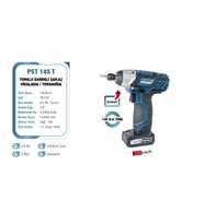 Proter PST 145 T 18 V 2.0 Ah 145 N.m Tork Li-ion Şarjılı Darbeli Vidalama P1EA105