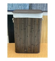 Kahverengi Bambu Kirli Çamaşır Sepeti Dikdörtgen Fmapr33257 50 L Hasır 50 x 70