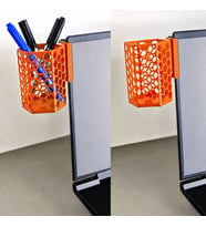 Lexroo 3D Baskı Monitor Kalemlik - Petek Desenli Laptop Kenar Altıgen Kalemlik-Turuncu
