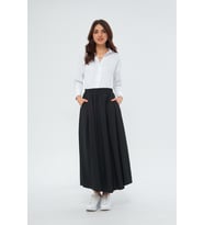 Volanlı Uzun (94cm) Etek 1170 (Siyah)