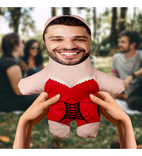 Motto Gift Kişiye Özel Fotoğraflı Esprili Komik Gecelikli Peluş Oyuncak 531026