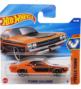 Hot Wheels - ´71 Dodge Challenger - Muscle Mania 1/10 - Hyy79 - Short Card - Turuncu - Mattel 2025-1 (Çok Renkli)