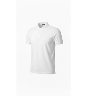 Erkek Polo Yaka Düğmeli Pike Kumaş Tişört Regular Fit Kısa Kol T-Shirt - Beyaz