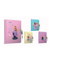 GIPTA BARBIE KİLİTLİ İPLİK DİKİŞLİ SERT KAPAK 14X20 96YP. ÇİZGİSİZ