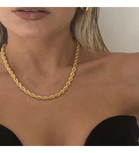 KISA KALIN BURGU KADIN KOLYE GOLD ÇELİK ÜZERİ ALTIN KAPLAMA 2 SENE GARANTİLİ GARANTİ BELGELİ