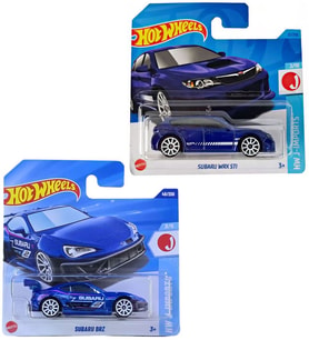 2 Araç Set - Hot Wheels Subaru BRZ & Hot Wheels Subaru WRX Sti (1/64)