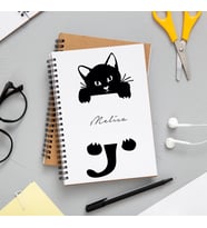 Sevimli Kedi Baskılı Defter Kişiye Özel