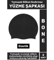 Özel Üretim Su Geçirmez Elastik Yüzücü Havuz Deniz Yüzme Şapkası Yumuşak Silikon Bone 2 Adet