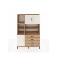 Hyperion Dolap 8 Raflı 4 Çekmeceli 3 Kapaklı 132x44x195 Çam-Aytaşı/Çam