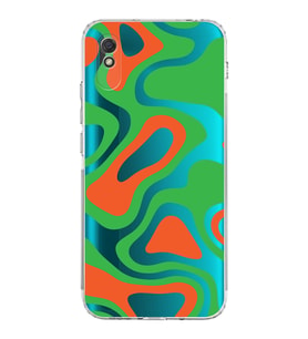 Xiaomi Redmi 9A  Kamera Korumalı Kapak Renkli Desen Tasarımlı Şeffaf  Kılıf