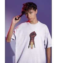 One Punch Man Sırt Baskılı Unisex Oversize Anime Tişört