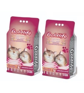 Goldlife Active Carbonlu Çiçek Kokulu Kedi Kumu 10lt.x 2 adet
