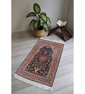 Dijital Baskı Kaymaz Tabanlı Yıkanabilir Püsküllü Seccade SCD0011
