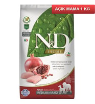 Nd Tahılsız Prime Tavuklu Narlı Med-Maxi Köpek Maması 1 Kg AÇIK