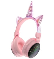 Unicorn Işıklı Bluetooth Kulaklık (Pembe)