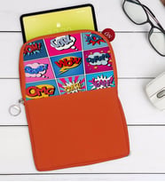 BK Gift Pop Art Tasarımlı Taşınabilir Koruyucu Tablet Kılıfı & Organizer Çanta - Turuncu-12