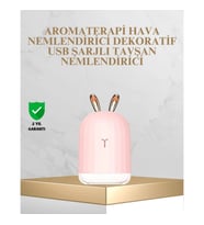 Mey İthalat® Tavşan Kulak Tasarımlı 200 ml USB Aroma Difüzör ve Hava Nemlendirici