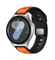 Xiaomi Redmi Watch 5 Active / Redmi Watch 5 Lite Uyumlu Kordon Suya ve Terlemeye Dayanıklı Kayış (Siyah - Turuncu)