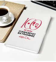 BK Gift 29 Ekim Temalı Beyaz Defter-7, Arkadaşa Hediye , 29 Ekim Hediyesi, 100.Yıl Hediyesi