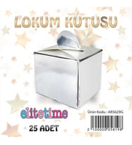LOKUMLUK KARTON KUTU METALİZE PARLAK GÜMÜŞ PK:25-