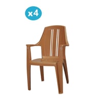 Omnipazar MT-GF139 Orbita Plastik Bahçe Balkon Koltuk Sandalye 4'lü Set