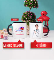 Estetisyen Kupa Bardak Siyah Fotoğraflı
