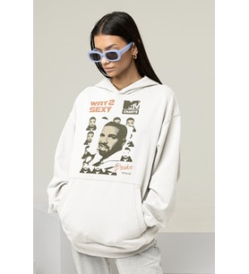 Tasarım Drake Baskılı Unisex Oversize Rapper Hoodie