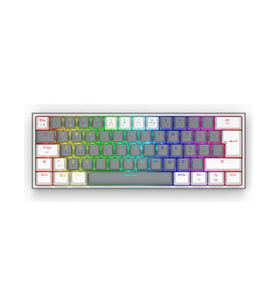 REDRAGON K616 FİZZ KABLOSUZ MEKANİK GAMİNG KLAVYE GRİ BEYAZ