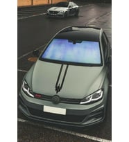 Oto Kaput Sticker Üçgen Damga Siyah 12*60 Cm