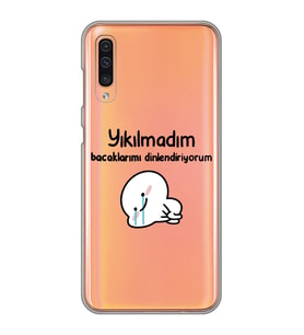 Samsung Galaxy A50 - A30S - A50S Uyumlu Yıkılmadım Tasarımlı Şeffaf Telefon Kılıfı