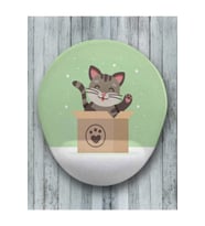 Cat Oval Bilek Destekli Mouse Pad