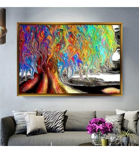 Altın Çerçeveli dekoratif tablo a718 (Gold)
