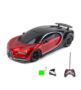 1:14 Uzaktan Kumandalı Bugatti Veyron Işıklı Şarjlı (Kırmızı-Siyah)