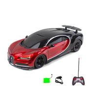 1:14 Uzaktan Kumandalı Bugatti Veyron Işıklı Şarjlı (Kırmızı-Siyah)