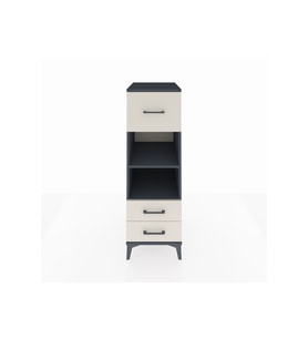Kronos Dolap 2 Raflı 3 Çekmeceli 44x59x134 Antrasit-Aytaşı