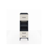 Kronos Dolap 2 Raflı 3 Çekmeceli 44x59x134 Antrasit-Aytaşı