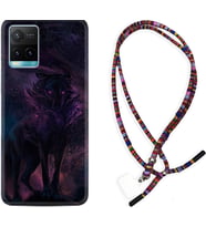 Vivo Y11S Y21S Y20 Y20S Y70 Kılıf Boyun Asklı Rasta Silikon Black Purple Wolf 1791