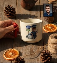 Kişiye Özel Kişiye Özel Karikatürlü Erkek Polis T Kupa Polisler Günü Hediyesi