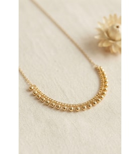 Gold Pirinç Topçuk Model Kadın Kolye TJ-BKO11251