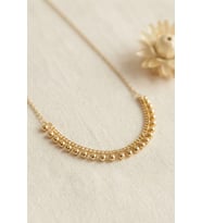 Gold Pirinç Topçuk Model Kadın Kolye TJ-BKO11251