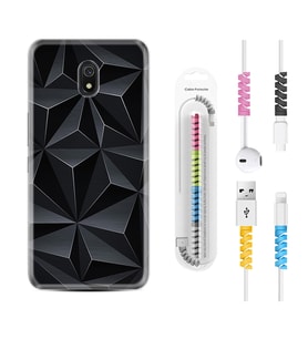 Xiaomi Redmi 8A 8 Pro 9C 9T 10C 11T Pro Kılıf Kablo Koruma Spiral Silikon Prizmalar 1782