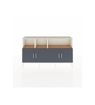 Arges Konsol 6 Raflı 4 Kapaklı 176x30x99 Aytaşı-Antrasit/Çam
