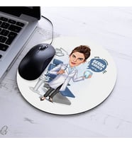 Kişiye Özel Diş Hekimi Kadın Karikatürlü Mousepad