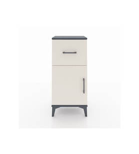 Arges Komodin Tek Raflı Tek Çekmeceli Tek Kapaklı 44x30x96 Antrasit-Aytaşı
